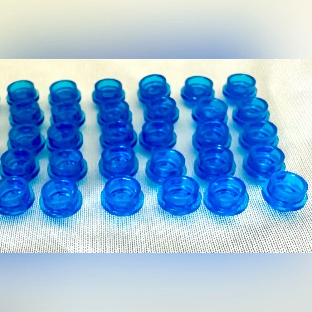 LEGO Round Plate 1x1 Transparent Dark Blue (16141 / 30057) Lot of 50 Pieces - Picture 3 of 6